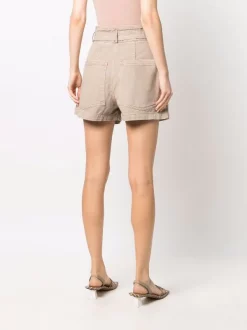 12 STOREEZ Short à Taille Haute Ceinturée BEIGE -12 STOREEZ Soldes Magasin 17106914 34708332 600