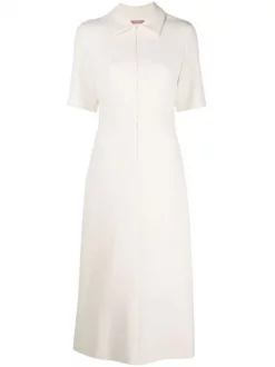 12 STOREEZ Robe Mi-longue Zippée IVORY
