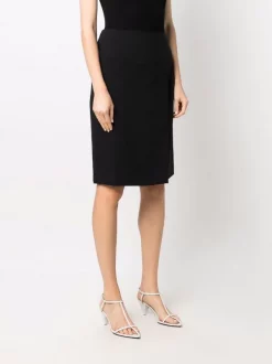 12 STOREEZ BLACK Jupe Droite à Fente Femme -12 STOREEZ Soldes Magasin 17108061 34703878 600