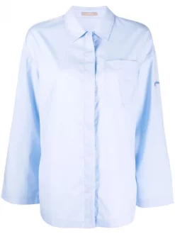 12 STOREEZ BLUE Chemise à Manches Longues Femme