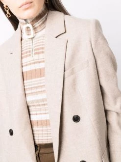 12 STOREEZ BEIGE Blazer à Boutonnière Croisée Femme -12 STOREEZ Soldes Magasin 17114604 34656644 600