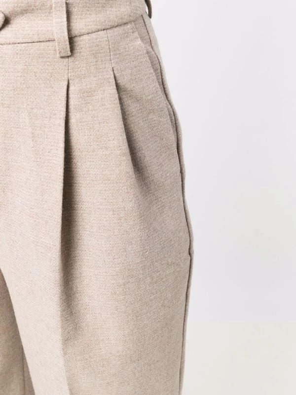 12 STOREEZ BEIGE Pantalon Droit à Taille Haute Femme 5 12 STOREEZ BEIGE Pantalon Droit à Taille Haute Femme – Image 5