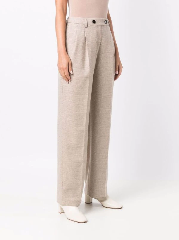 12 STOREEZ BEIGE Pantalon Droit à Taille Haute Femme 3 12 STOREEZ BEIGE Pantalon Droit à Taille Haute Femme – Image 3
