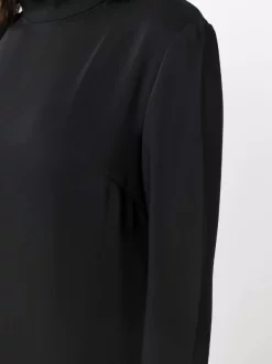 12 STOREEZ Robe Mi-longue à Col Montant BLACK -12 STOREEZ Soldes Magasin 17149165 35243829 600