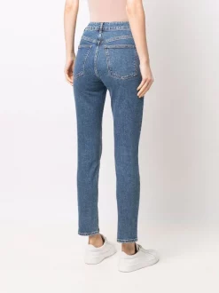 12 STOREEZ Jean Slim à Taille Mi-haute BLUE -12 STOREEZ Soldes Magasin 17168961 35373314 600