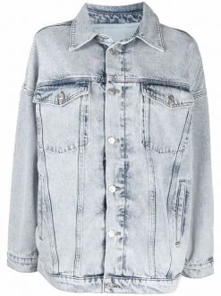 12 STOREEZ BLUE Veste En Jean Superposée Oversize Femme