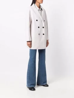 12 STOREEZ Manteau Ample à Boutonnière Croisée PEARL WHITE -12 STOREEZ Soldes Magasin 17208322 35397173 600