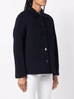 12 STOREEZ DARK BLUE Veste En Laine Mélangée Femme -12 STOREEZ Soldes Magasin 17208323 35393875 600