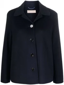 12 STOREEZ DARK BLUE Veste En Laine Mélangée Femme
