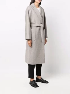 12 STOREEZ Manteau En Laine Mélangée à Taille Ceinturée Femme -12 STOREEZ Soldes Magasin 17208378 35750740 600