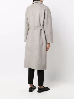 12 STOREEZ Manteau En Laine Mélangée à Taille Ceinturée Femme -12 STOREEZ Soldes Magasin 17208378 35751717 600