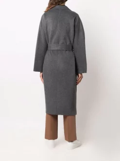 12 STOREEZ DARK GREY MELANGE Manteau à Taille Ceinturée Femme -12 STOREEZ Soldes Magasin 17209314 35389257 600