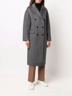 12 STOREEZ Manteau à Boutonnière Croisée DARK GREY MELANGE -12 STOREEZ Soldes Magasin 17209321 35388974 600