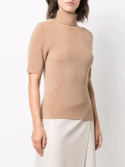 12 STOREEZ CAMEL Haut En Laine à Col Roulé Femme -12 STOREEZ Soldes Magasin 17222759 35415081 600