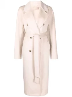 12 STOREEZ LIGHT BEIGE Trench à Boutonnière Croisée Femme