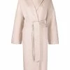 12 STOREEZ Manteau En Laine à Taille Ceinturée Beige Melange
