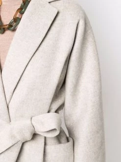 12 STOREEZ GREY BEIGE Manteau Mi-long à Taille Ceinturée Femme -12 STOREEZ Soldes Magasin 17222767 35414055 600