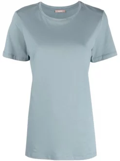 12 STOREEZ T-shirt à Encolure Ronde Grey Blue