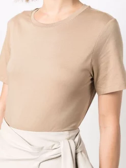 12 STOREEZ BEIGE T-shirt à Encolure Ronde Femme -12 STOREEZ Soldes Magasin 17261786 35845873 600