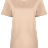 12 STOREEZ BEIGE T-shirt à Encolure Ronde Femme