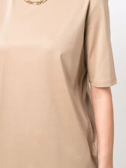 ( Nouvelle Collection ) 12 STOREEZ T-shirt à Encolure Ronde BEIGE -12 STOREEZ Soldes Magasin 17261788 35845799 600