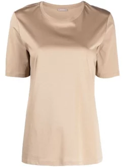 ( Nouvelle Collection ) 12 STOREEZ T-shirt à Encolure Ronde BEIGE