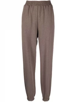 12 STOREEZ Pantalon De Jogging Ă Taille Haute COFFEE