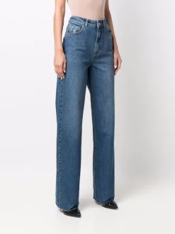 12 STOREEZ BLUE Jean Ample à Taille Haute Femme -12 STOREEZ Soldes Magasin 17261796 35502665 600