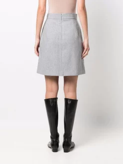 12 STOREEZ LIGHT GREY Jupe Taille-haute à Coutures Apparentes Femme -12 STOREEZ Soldes Magasin 17261798 35488789 600