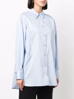 12 STOREEZ LIGHT BLUE Chemise à Empiècements Femme -12 STOREEZ Soldes Magasin 17262983 36031901 600