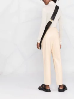 12 STOREEZ Pantalon En Cuir à Lien De Resserrage Cream White -12 STOREEZ Soldes Magasin 17262986 2bbce1fa f742 43b9 83b6 8010f7958331 600