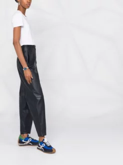 12 STOREEZ NAVY Pantalon En Cuir à Coupe Ample Femme -12 STOREEZ Soldes Magasin 17262990 30bd35cf 827e 4f75 9668 63e0623cc3f8 600