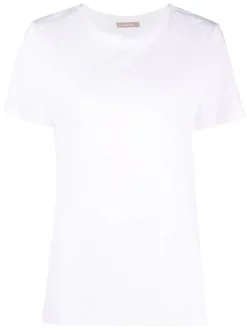 ( Nouvelle Collection ) 12 STOREEZ T-shirt En Coton à Col Rond MILK