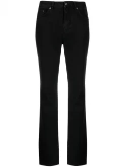 12 STOREEZ BLACK Jean Slim à Taille Mi-haute Femme