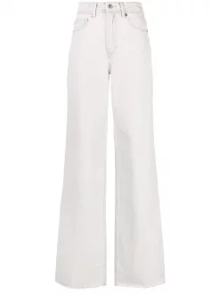 12 STOREEZ LIGHT GREY Jean Ample à Taille Haute Femme