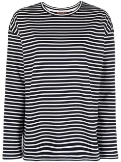 ( Nouvelle Collection ) 12 STOREEZ Haut Rayé En Coton Mélangé DARK BLUE