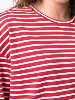 ( Nouvelle Collection ) 12 STOREEZ RED STRIPE T-shirt Rayé à Manches Longues Femme -12 STOREEZ Soldes Magasin 17264408 37132953 600
