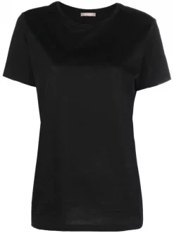( Nouvelle Collection ) 12 STOREEZ BLACK T-shirt En Coton Ă Manches Courtes Femme
