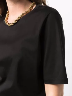 ( Nouvelle Collection ) 12 STOREEZ BLACK T-shirt En Coton à Manches Courtes Femme -12 STOREEZ Soldes Magasin 17265217 37134013 600