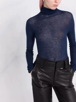 12 STOREEZ NAVY Pull En Maille Fine à Col Roulé Femme -12 STOREEZ Soldes Magasin 17312744 36980774 600
