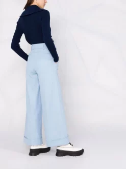 12 STOREEZ Pull En Laine Mérinos à Col Zippé NAVY -12 STOREEZ Soldes Magasin 17313113 36983200 600