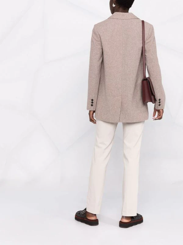 12 STOREEZ COFFEE Blazer à Boutonnière Croisée Femme 4 12 STOREEZ COFFEE Blazer à Boutonnière Croisée Femme – Image 4