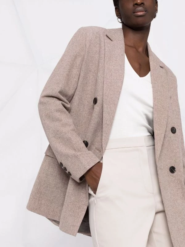 12 STOREEZ COFFEE Blazer à Boutonnière Croisée Femme 5 12 STOREEZ COFFEE Blazer à Boutonnière Croisée Femme – Image 5