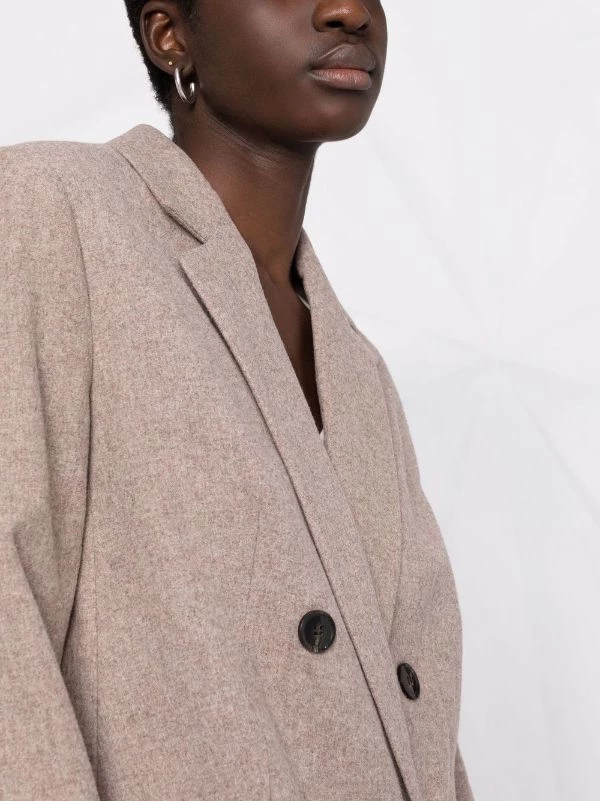 12 STOREEZ COFFEE Blazer à Boutonnière Croisée Femme 3 12 STOREEZ COFFEE Blazer à Boutonnière Croisée Femme – Image 3