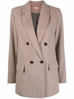 12 STOREEZ COFFEE Blazer à Boutonnière Croisée Femme