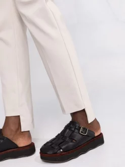 12 STOREEZ Pantalon à Ourlet Asymétrique CREAMY -12 STOREEZ Soldes Magasin 17313483 36961572 600