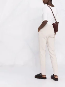 12 STOREEZ Pantalon à Ourlet Asymétrique CREAMY -12 STOREEZ Soldes Magasin 17313483 36961576 600