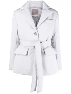 12 STOREEZ Doudoune à Taille Ceinturée Femme