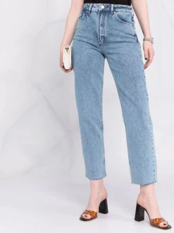 12 STOREEZ Jean Droit à Bords Francs Femme -12 STOREEZ Soldes Magasin 17314311 37265182 600