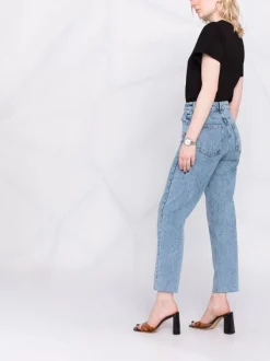 12 STOREEZ Jean Droit à Bords Francs Femme -12 STOREEZ Soldes Magasin 17314311 37265185 600